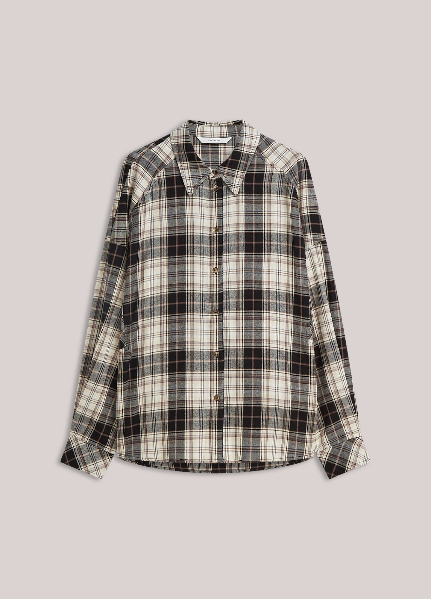 Flanellen ruitjesblouse