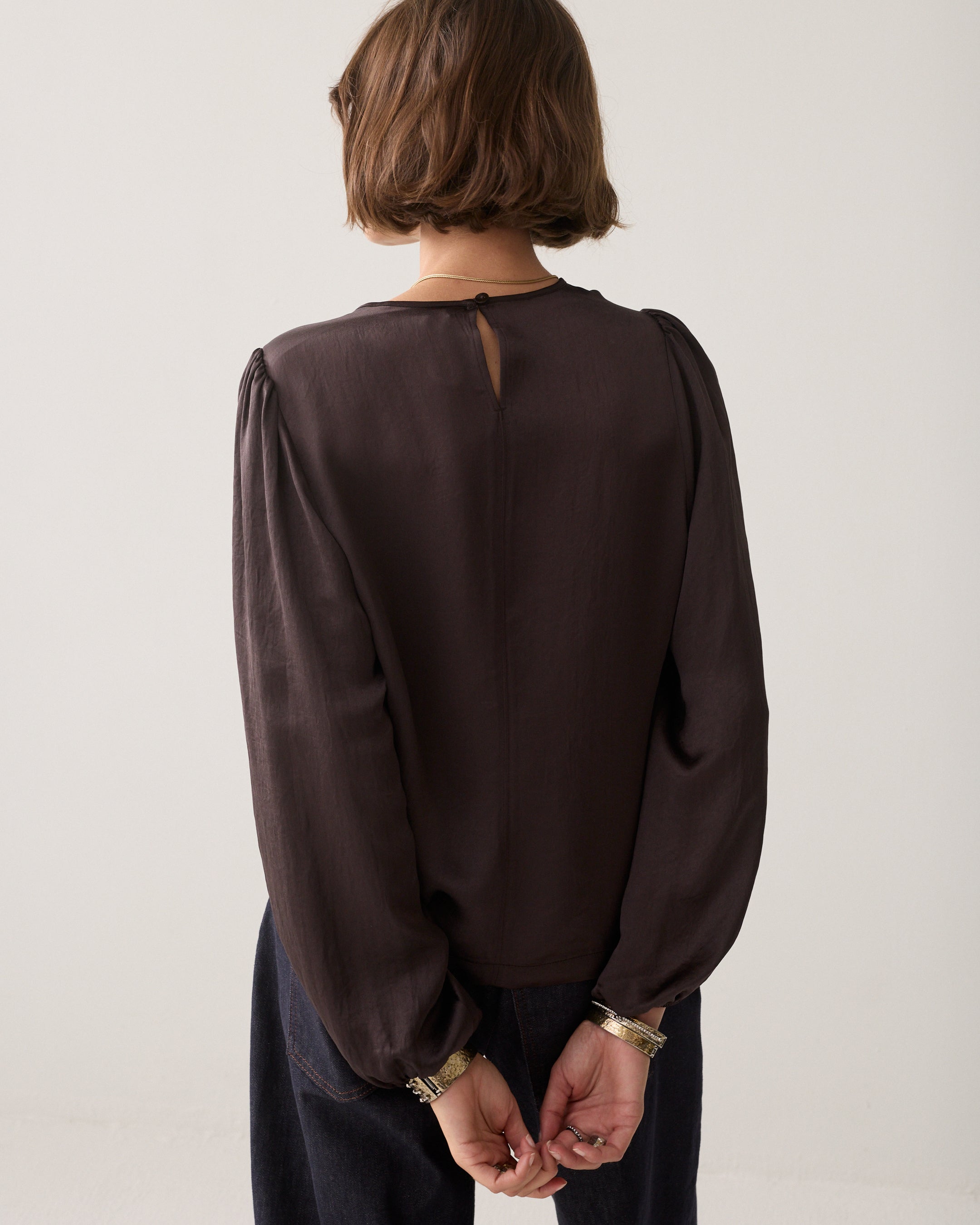 Two tone top met kant