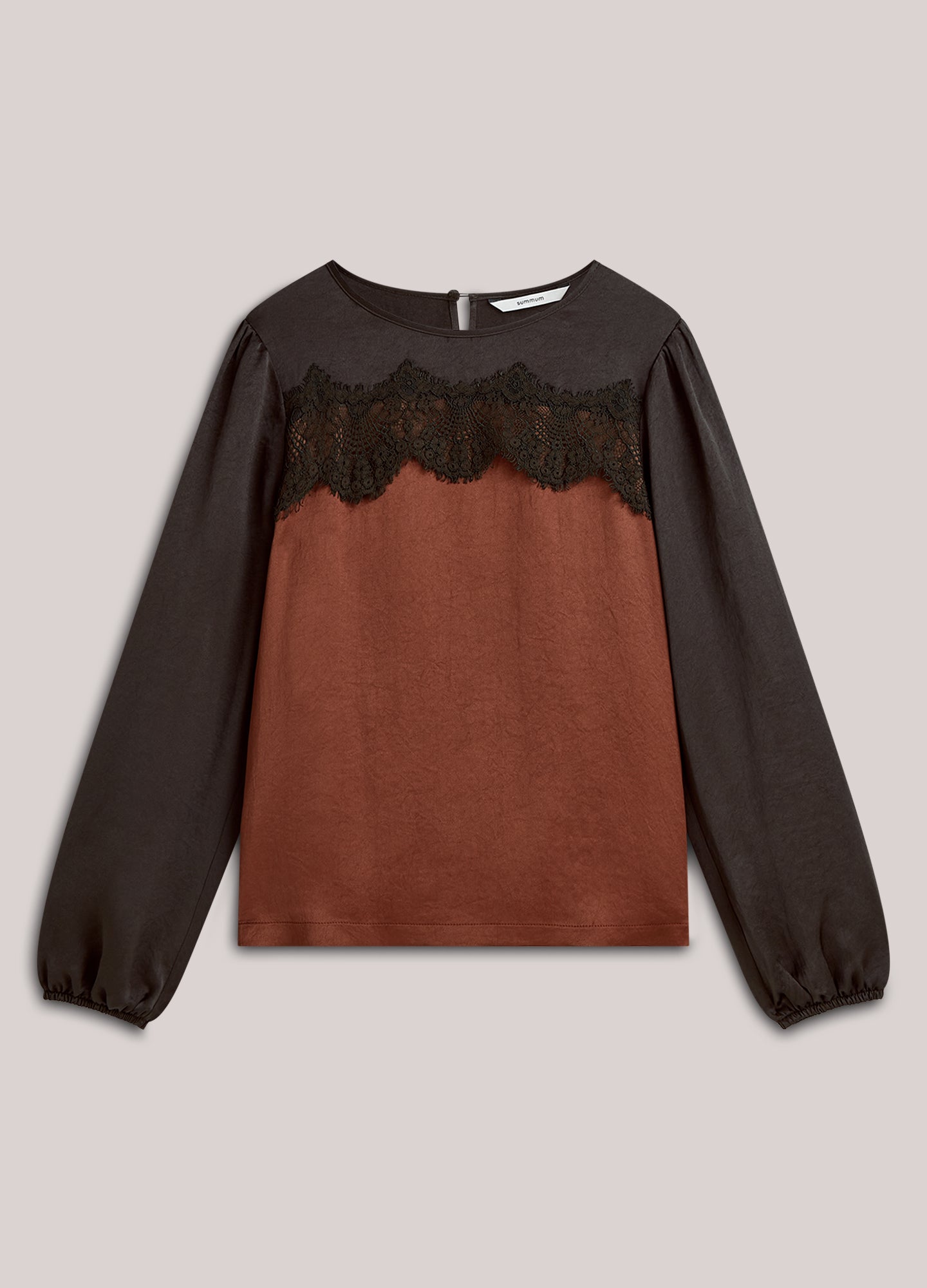 Two tone top met kant