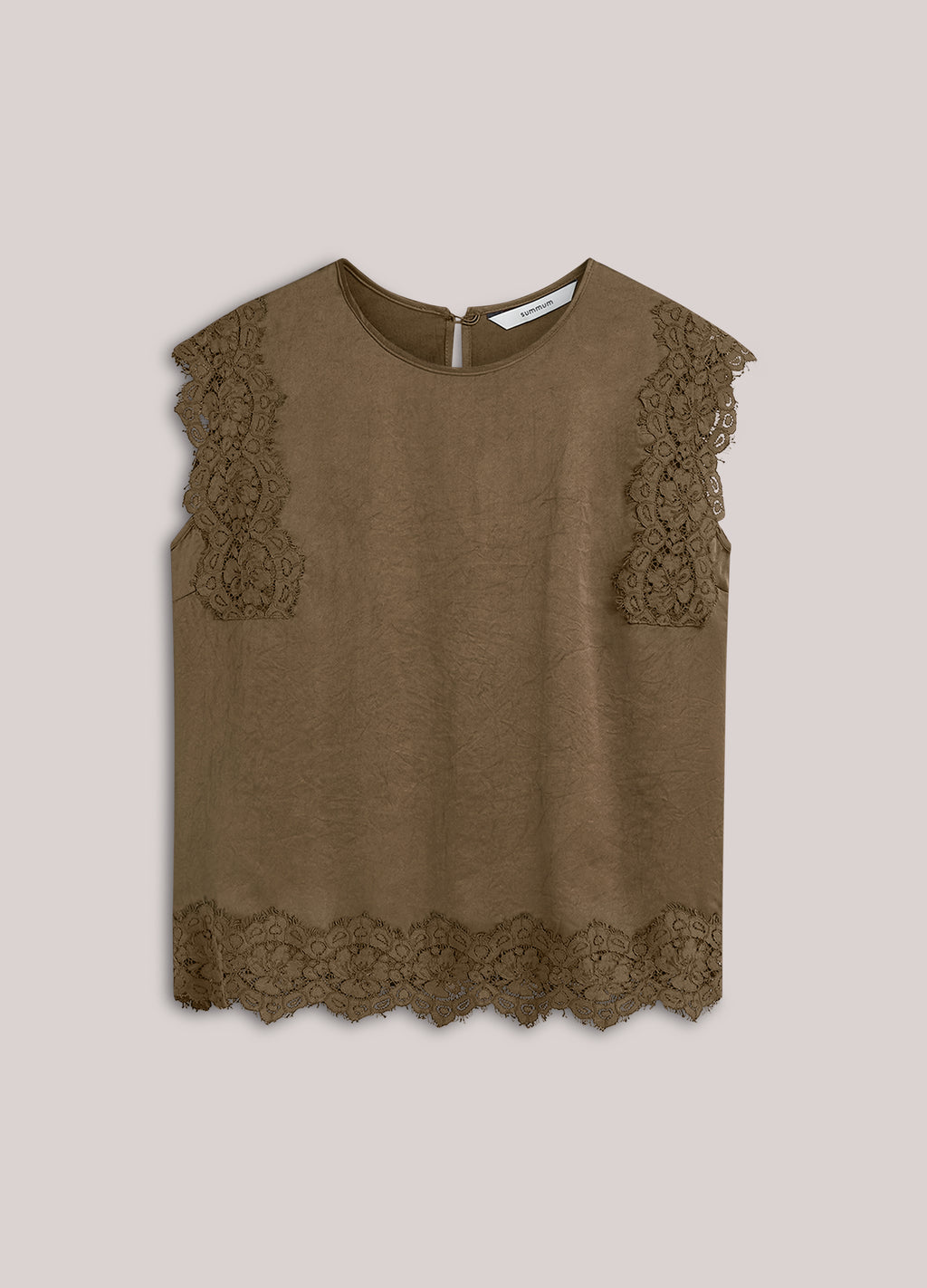Sleeveless top with lace
