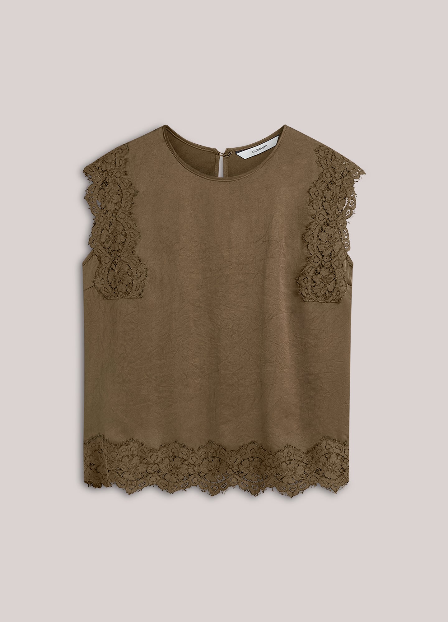 Sleeveless top with lace