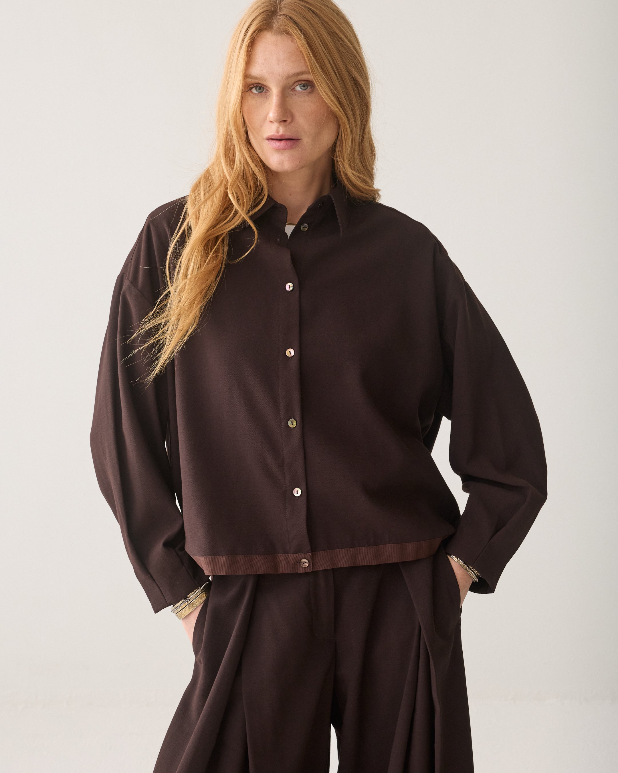 Bluse mit Kordelzug
