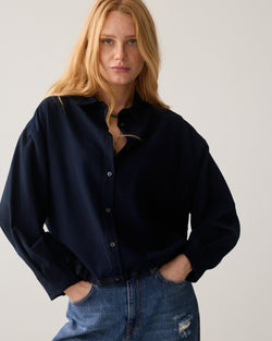 Blouse with drawstring