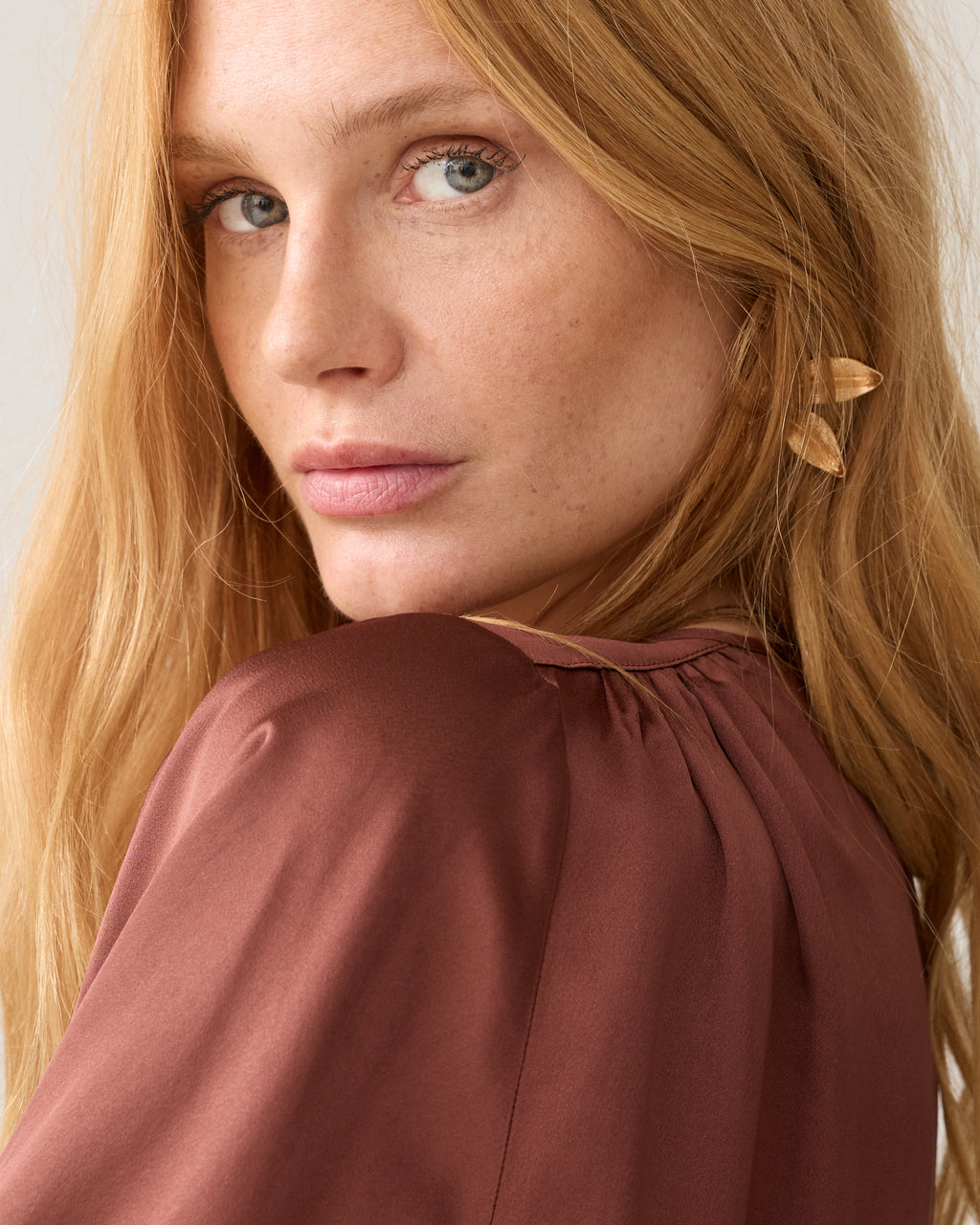 Silky top with bow
