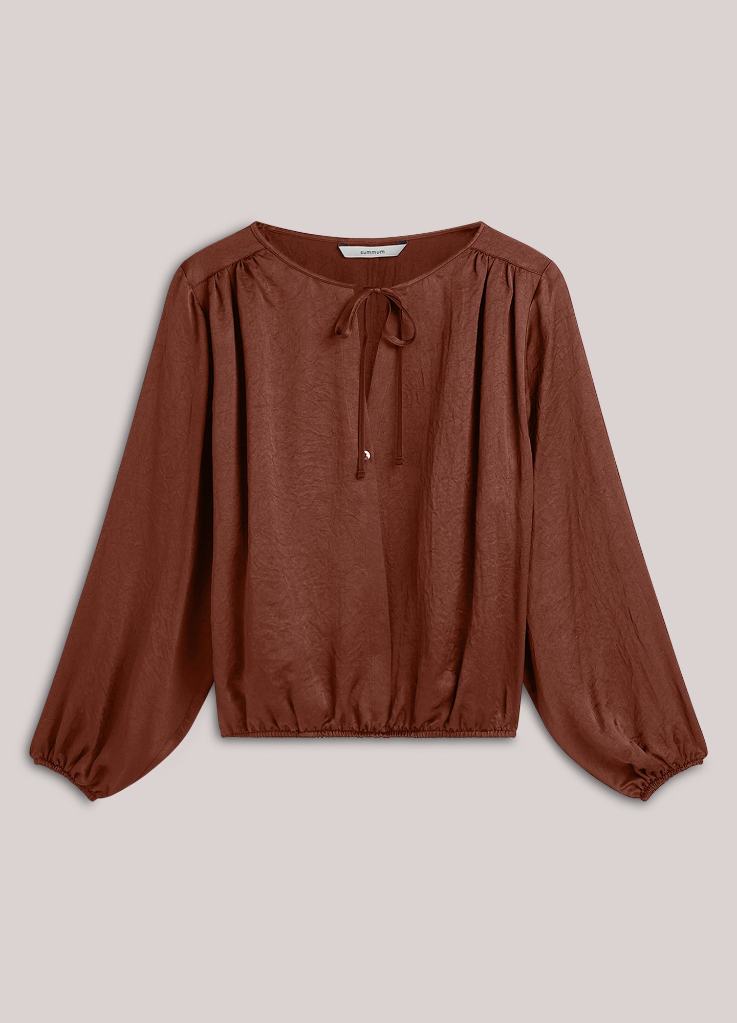 Silky top with bow