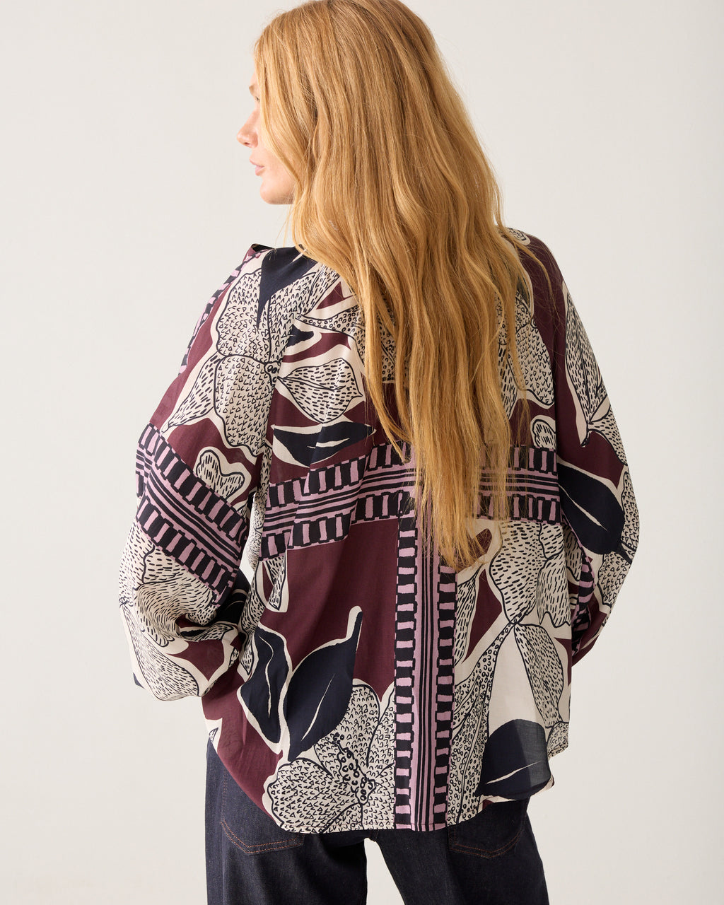 Bow-tie top sjaalprint