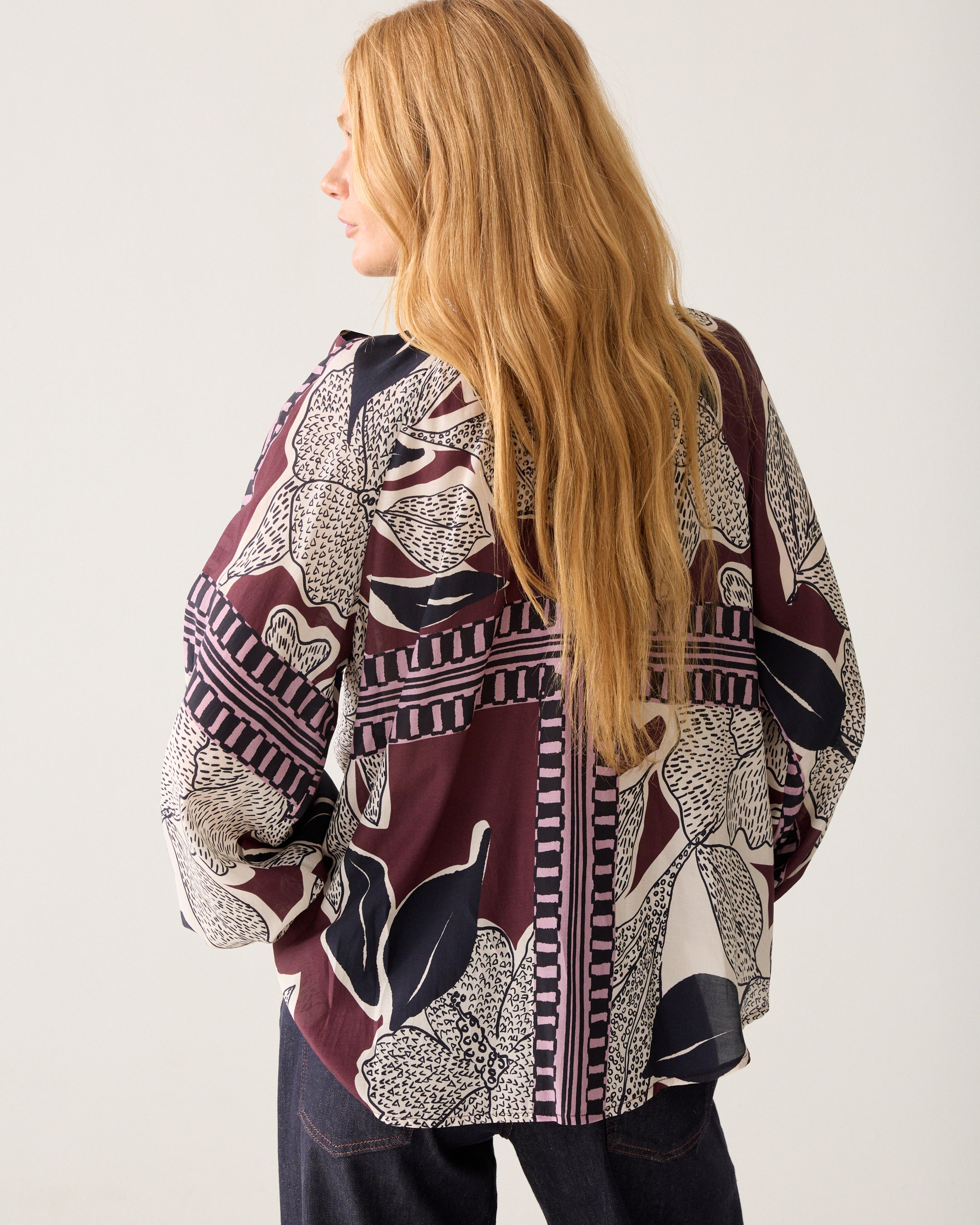 Bow-tie top sjaalprint