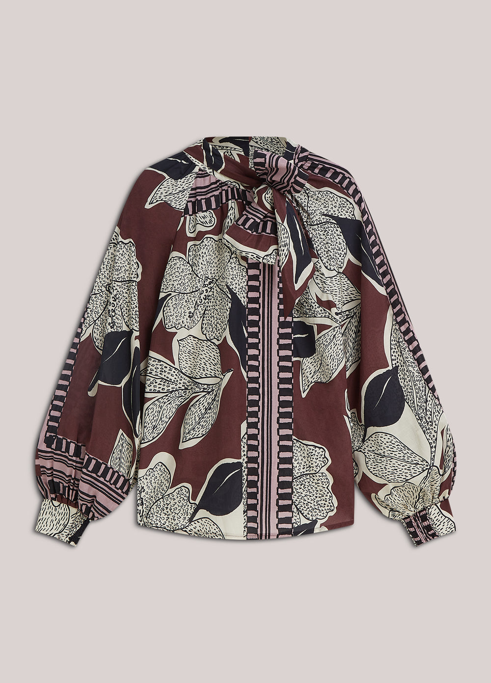 Bow-tie top sjaalprint