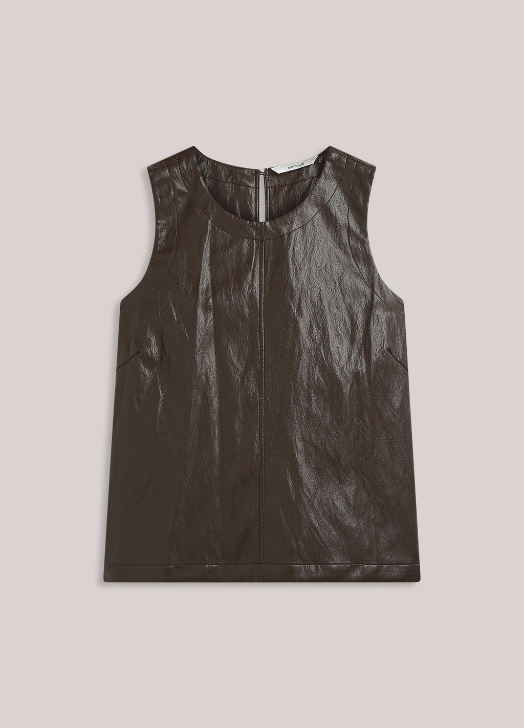 Faux leather top