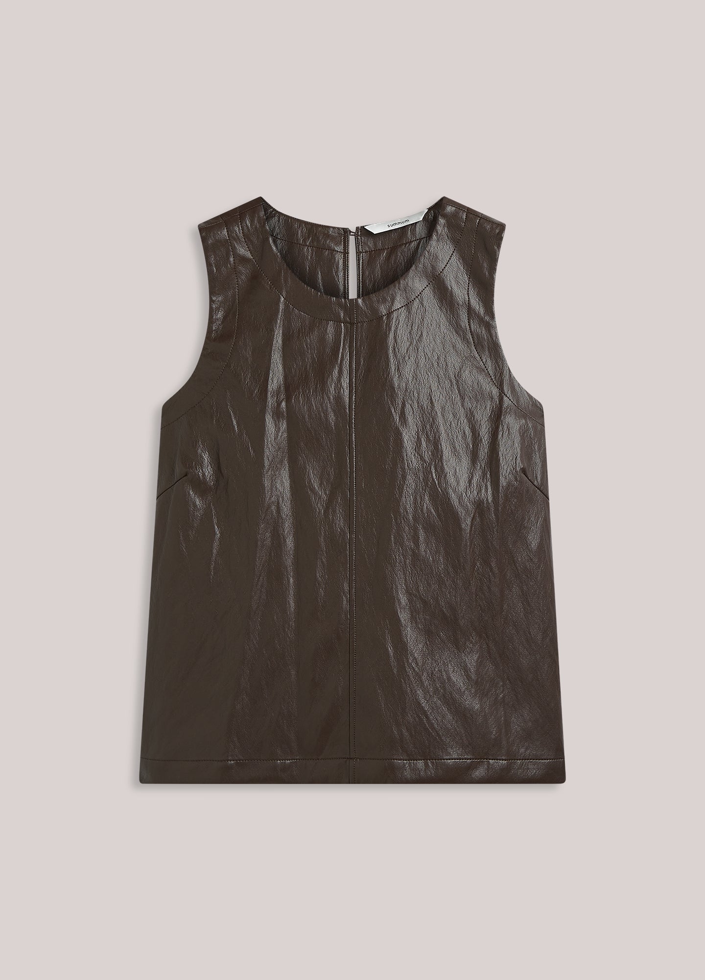 Faux leather top