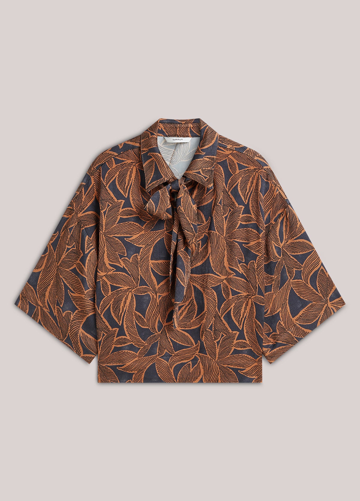 Top with abstract floral print