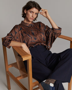 Blouse met vleermuismouw
