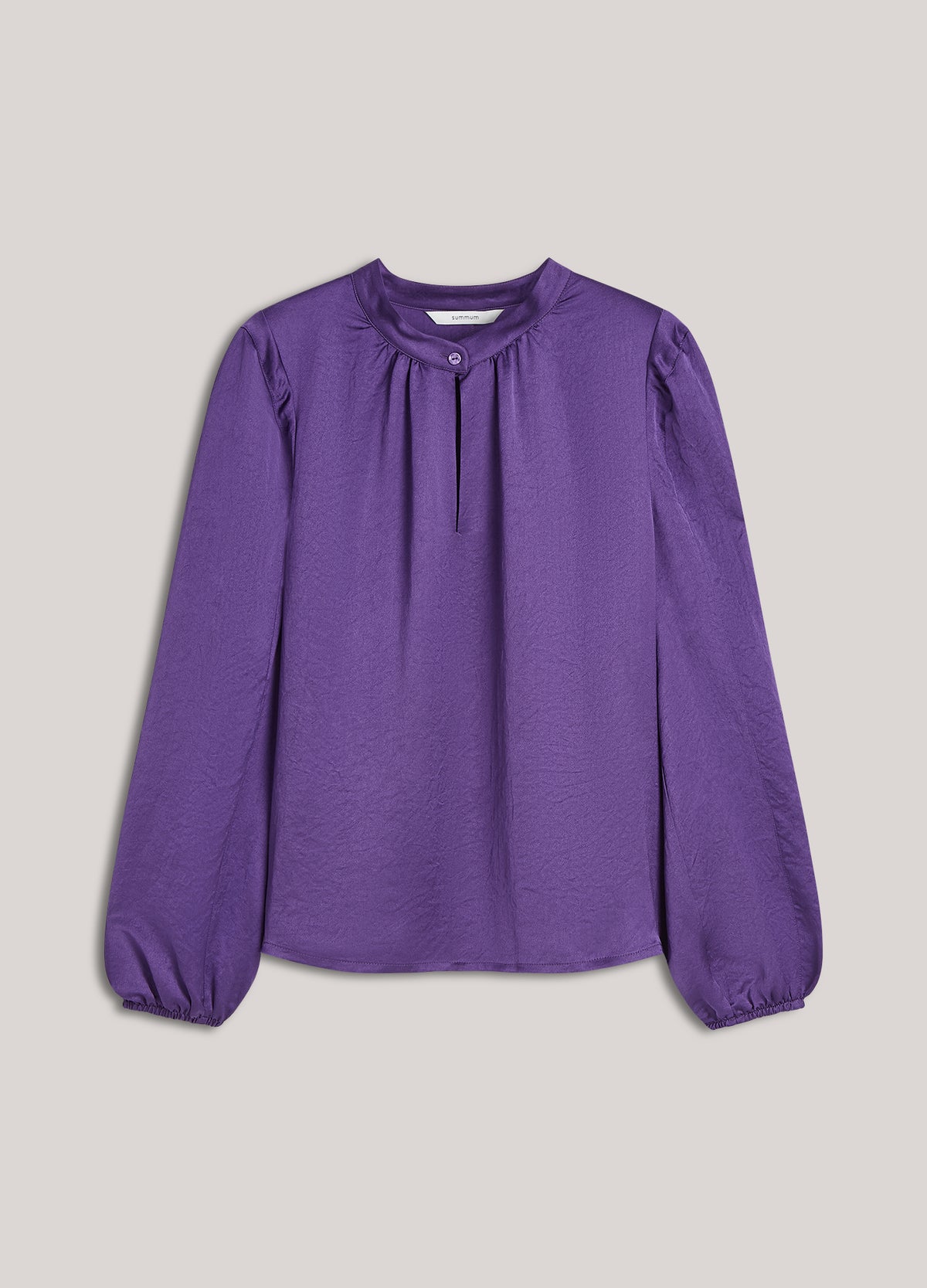 Silky top with shoulder pads
