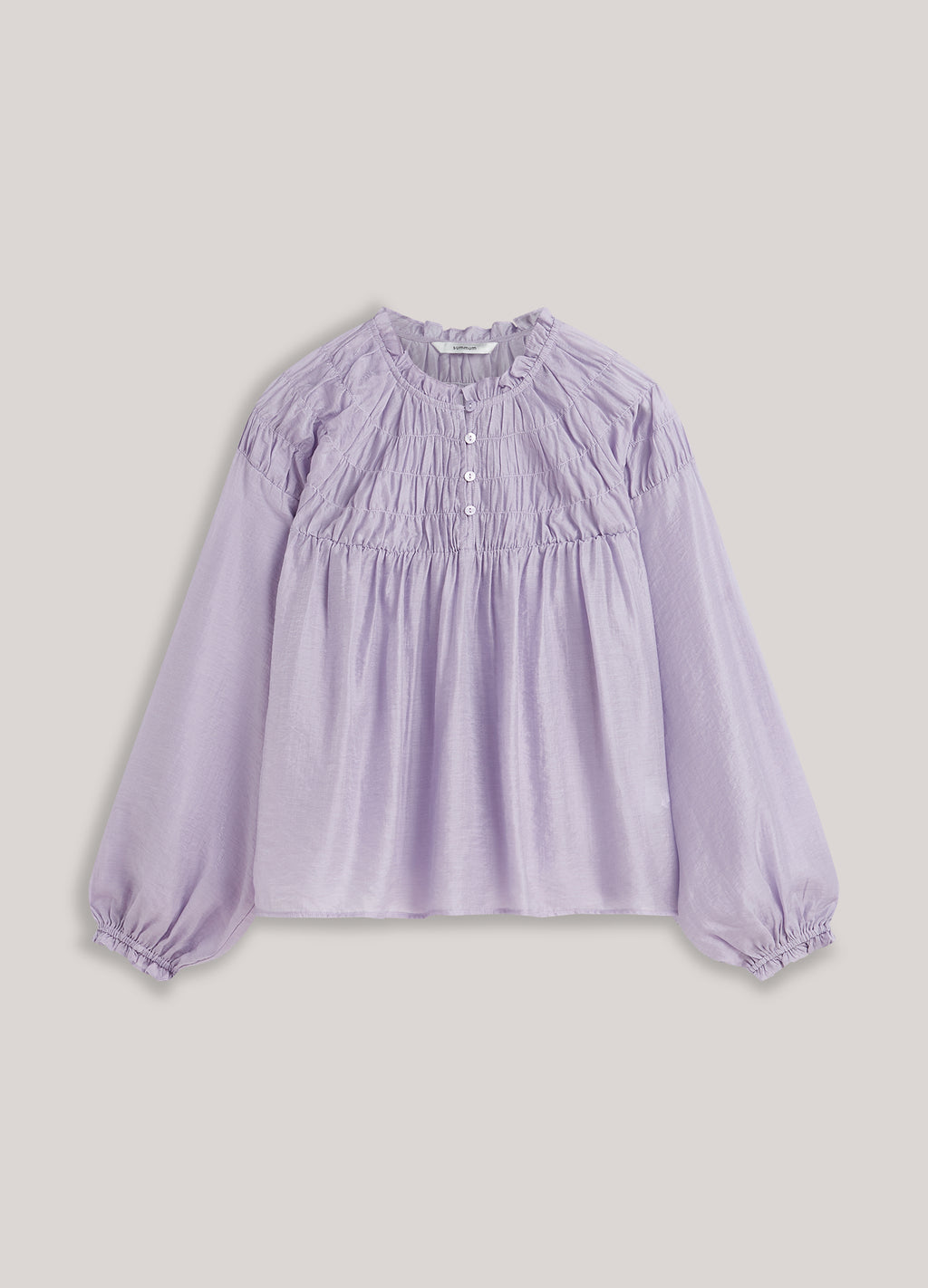 Smocked top with ruffles