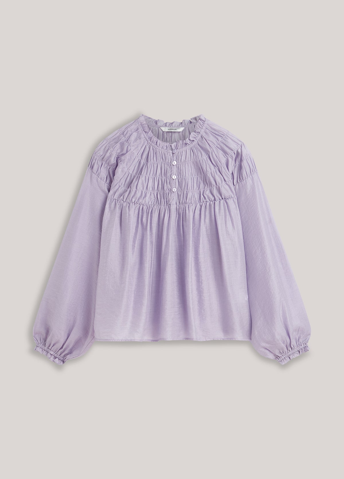Smocked top with ruffles
