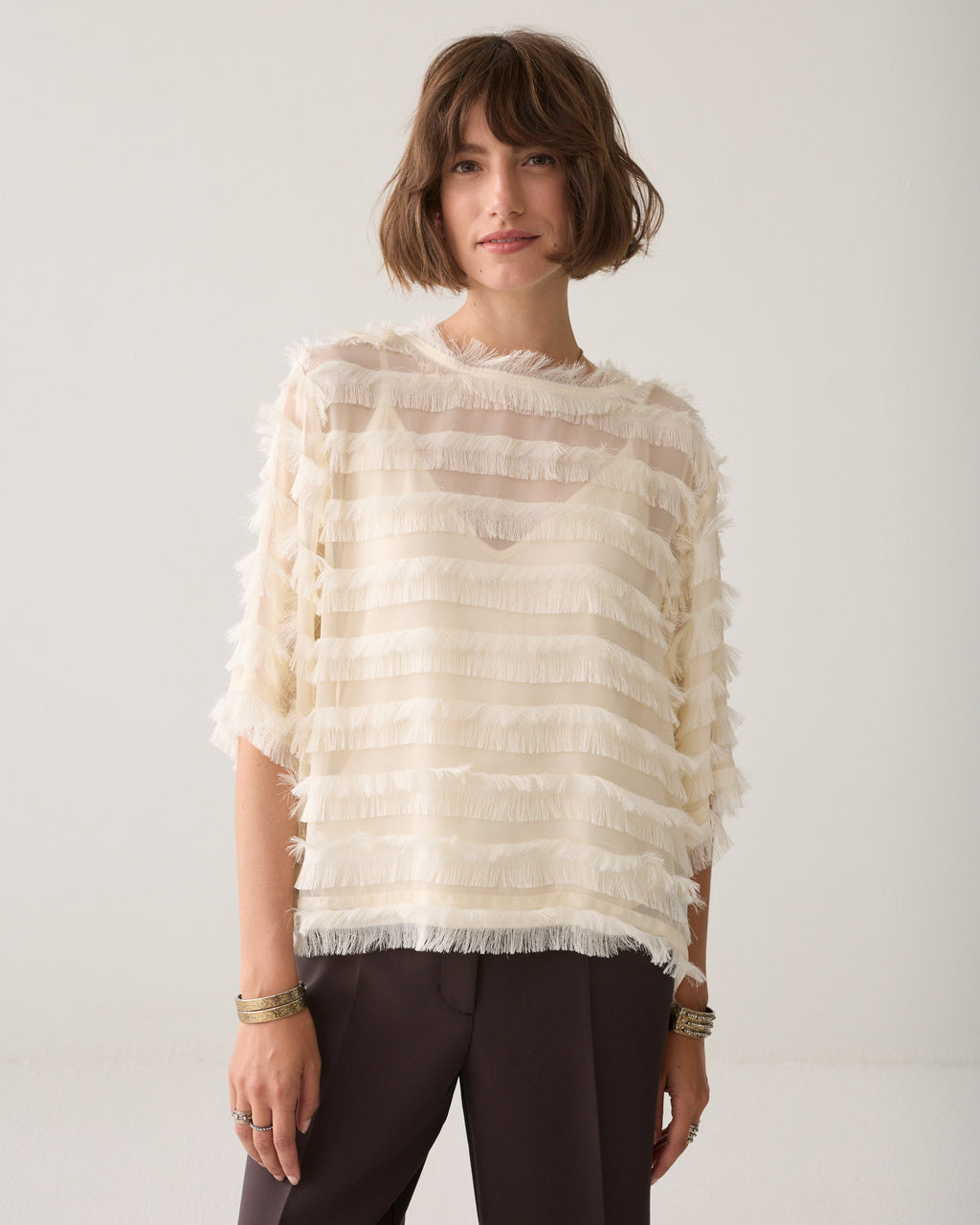 Top with fringing