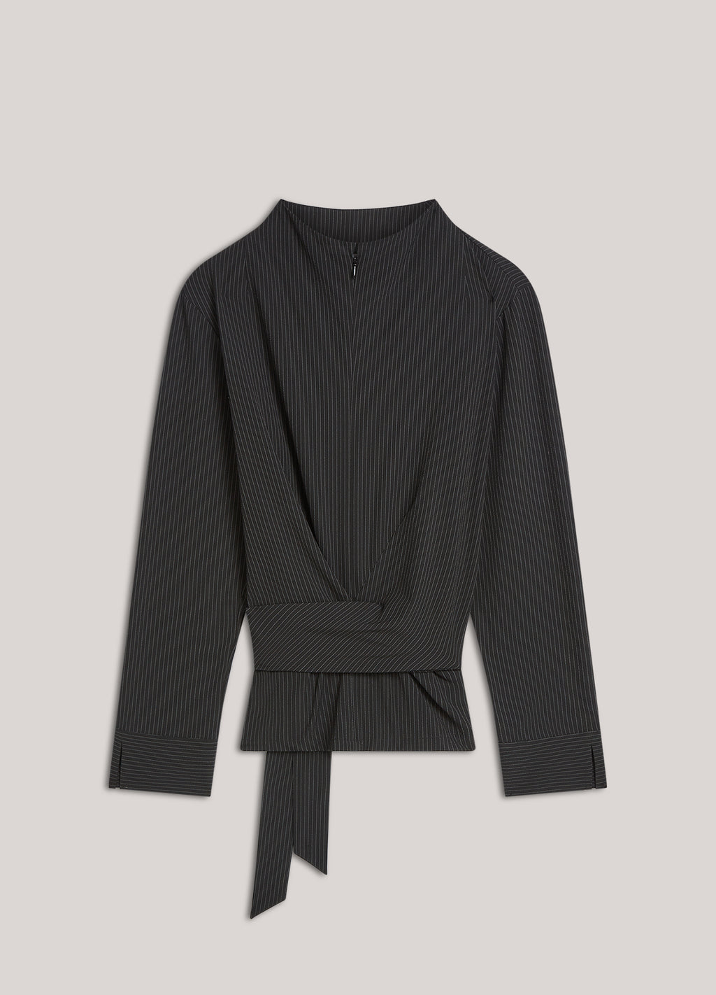 Pinstripe wrap top