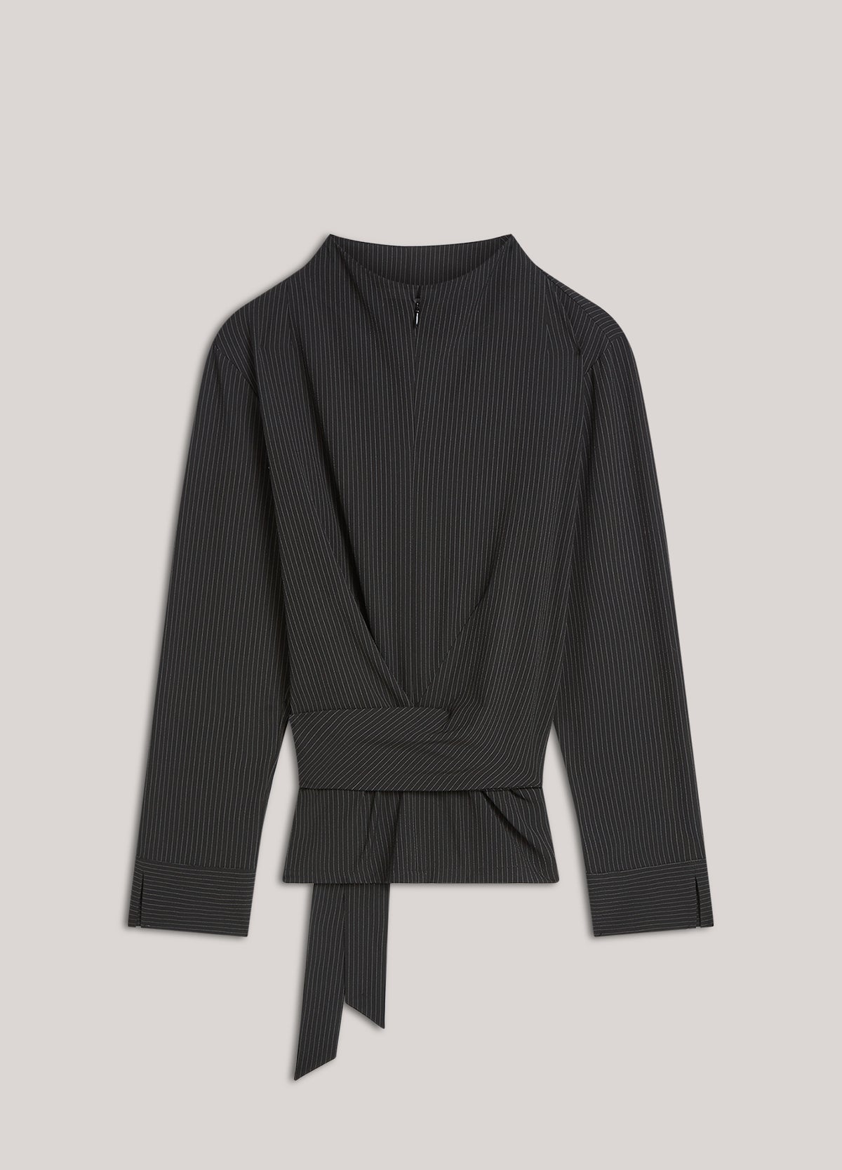 Pinstripe wrap top