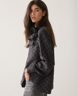 Blouse flock stippenprint