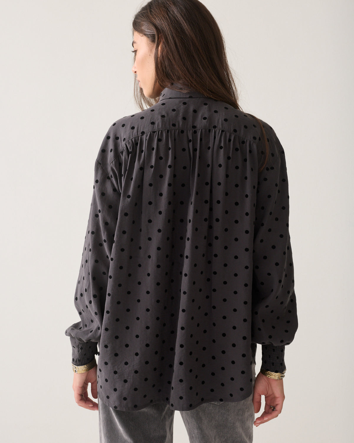 Bluse Flock-Punkte