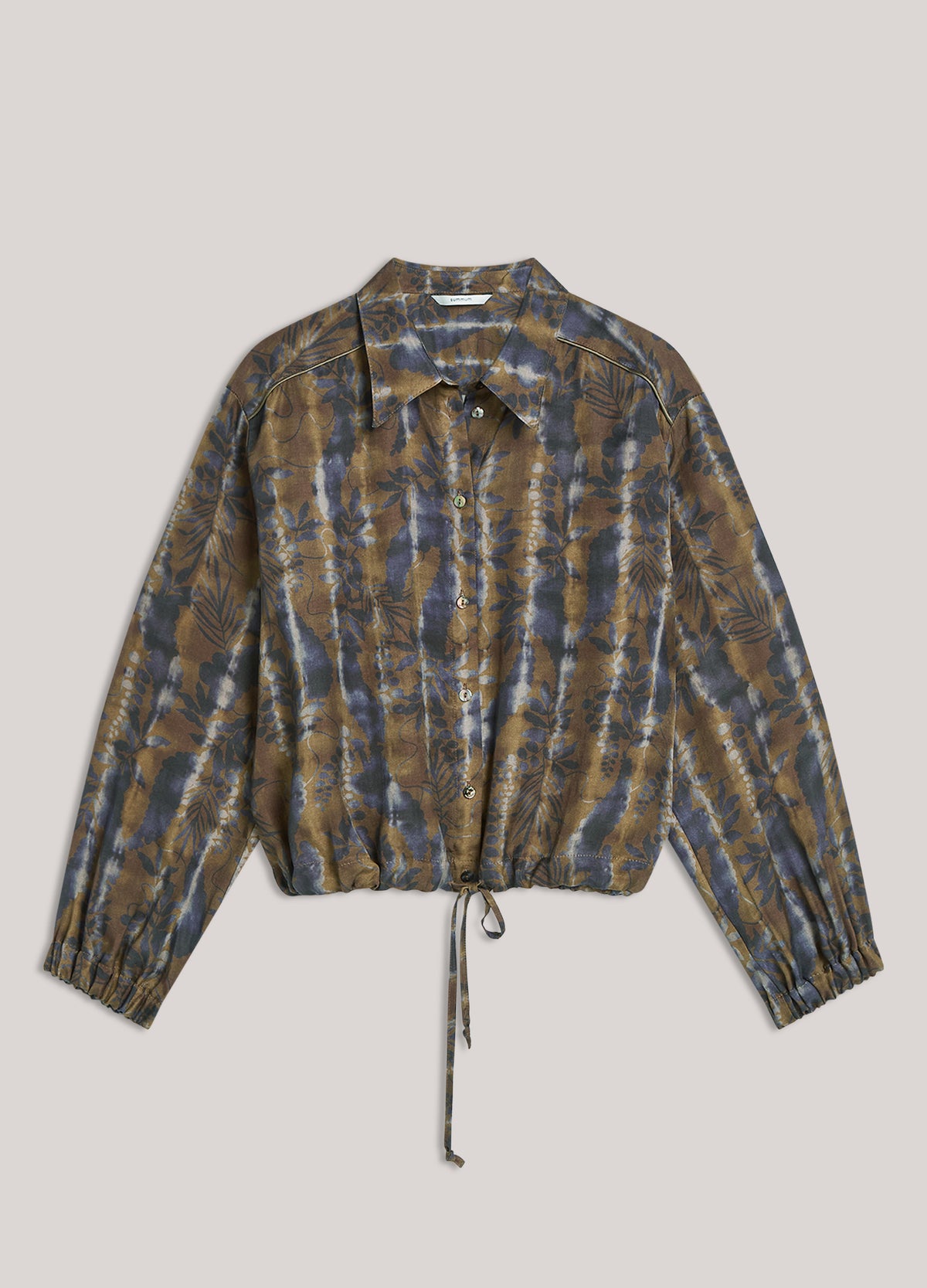 Cropped blouse misty flower