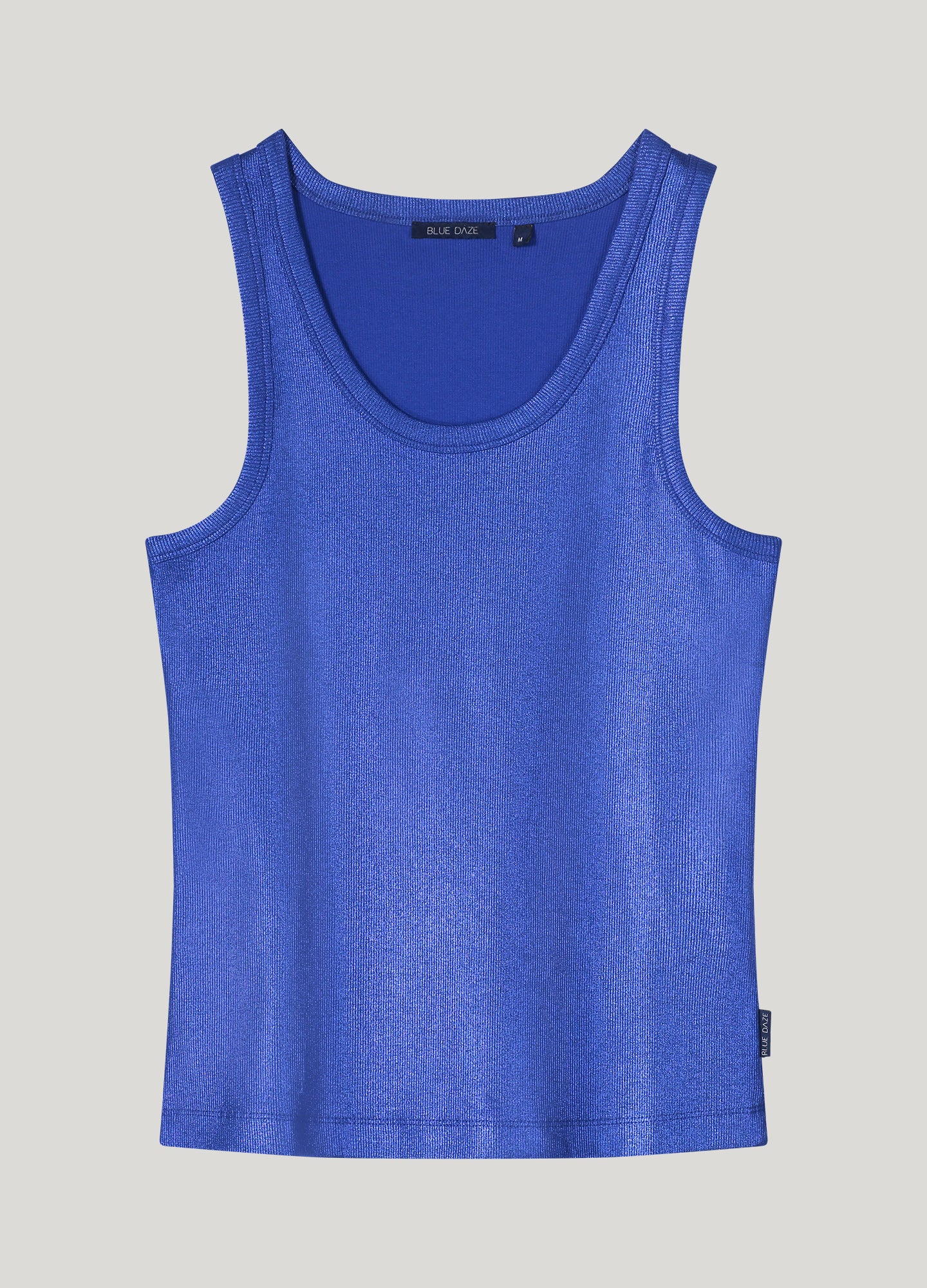 Tanktop van stretch ribstof