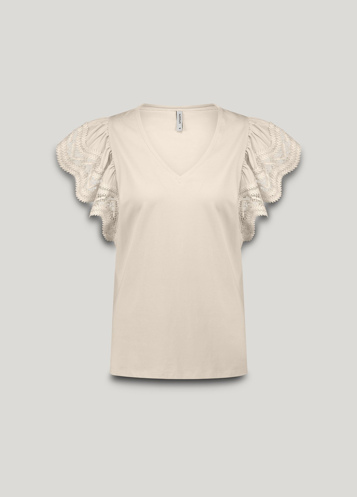 Jersey top with butterfly sleeve