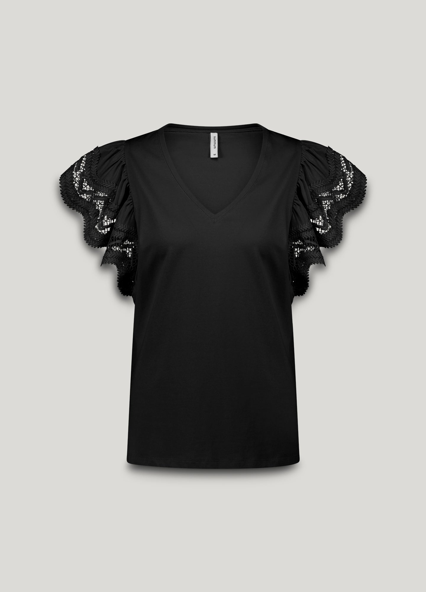 Jersey top with butterfly sleeve