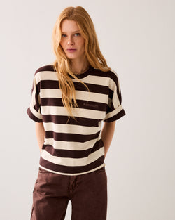 Gestreepte heavy jersey top