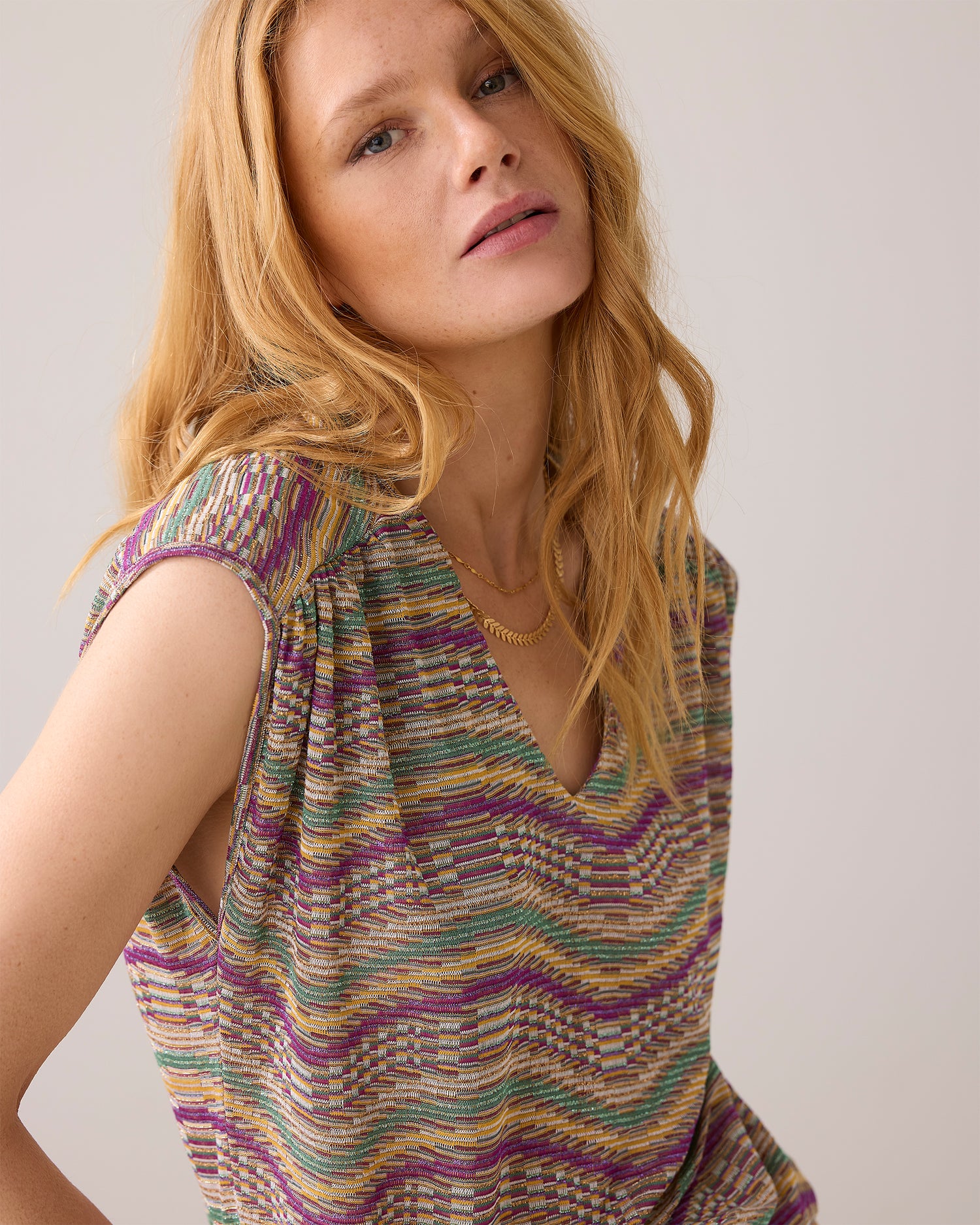 Top in Italian jaquard fabric