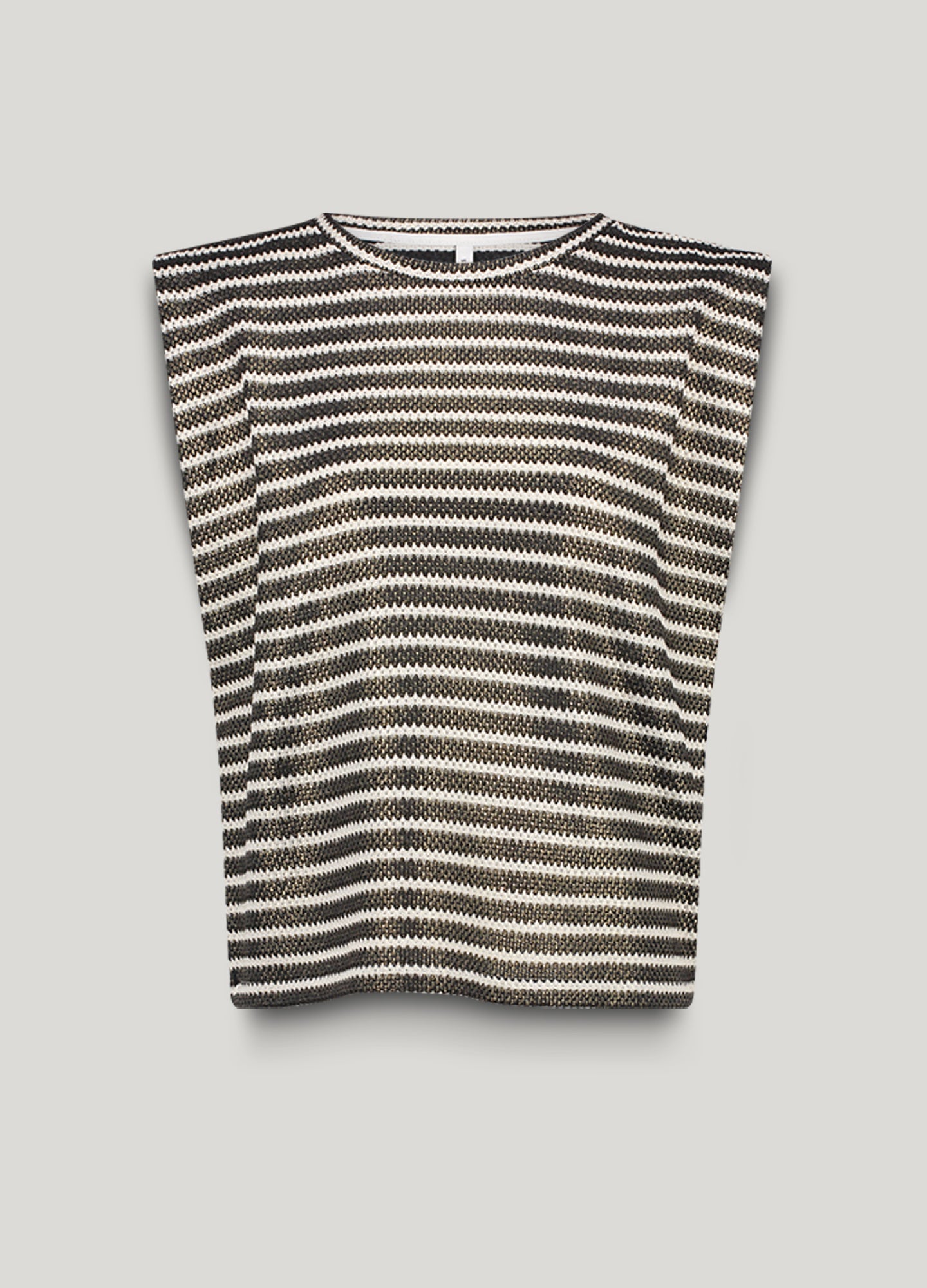 Striped top with foil coating