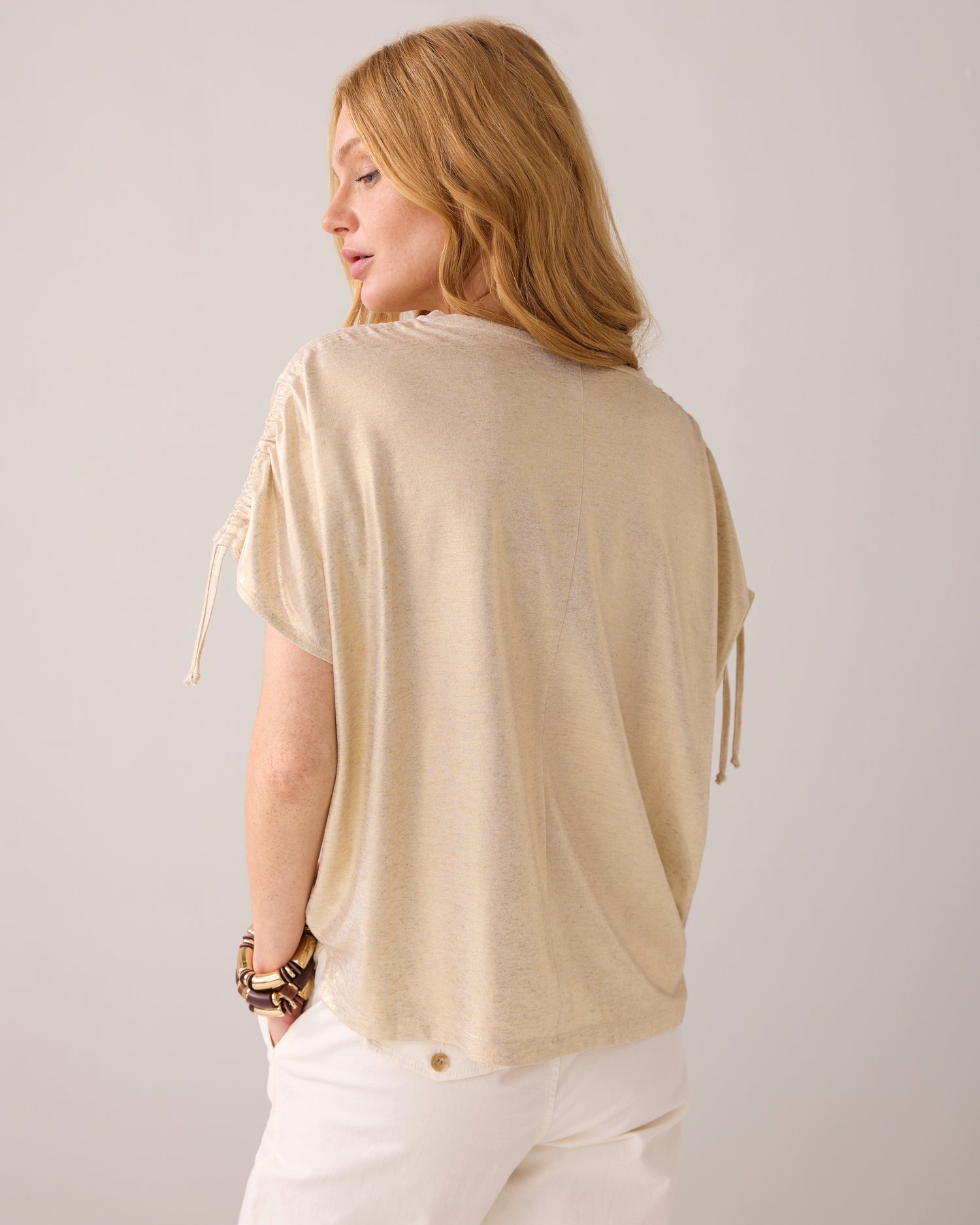 Boxy metallic top
