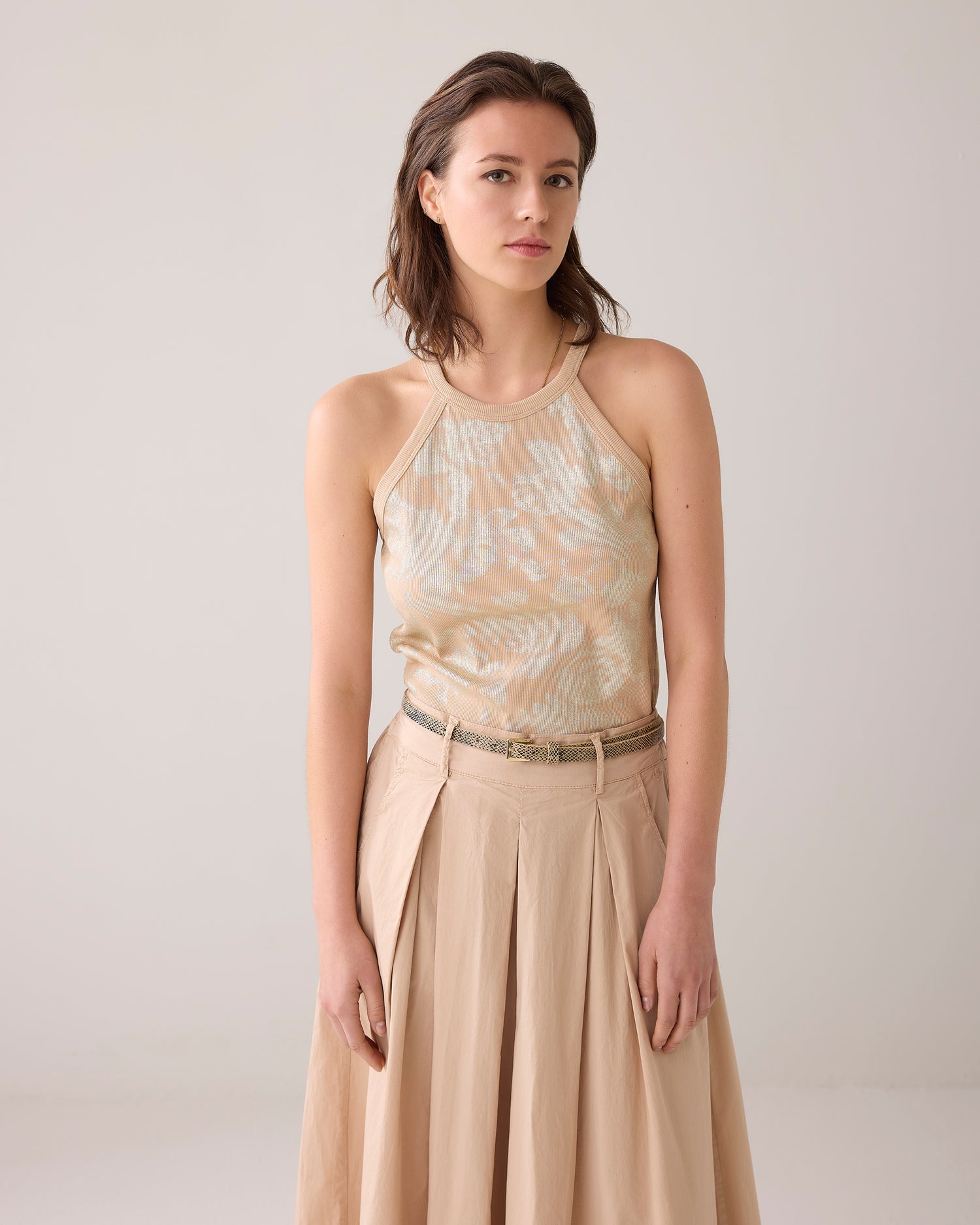 Halter top with floral print
