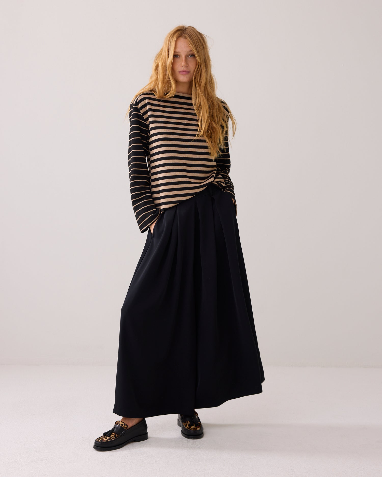 Gestreiftes Sweatshirt mit Lurex
