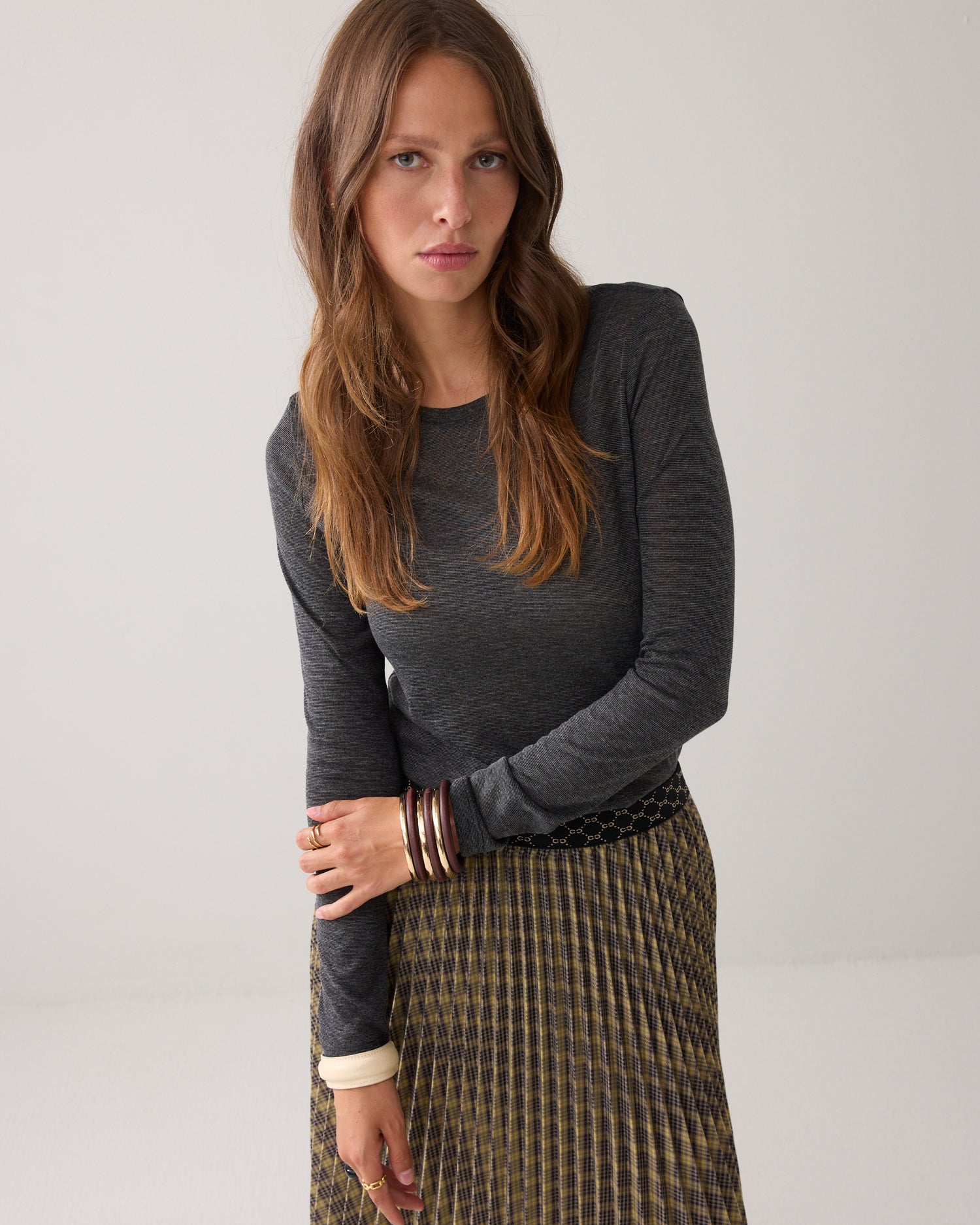 Fitted longsleeve Italiaanse fabric