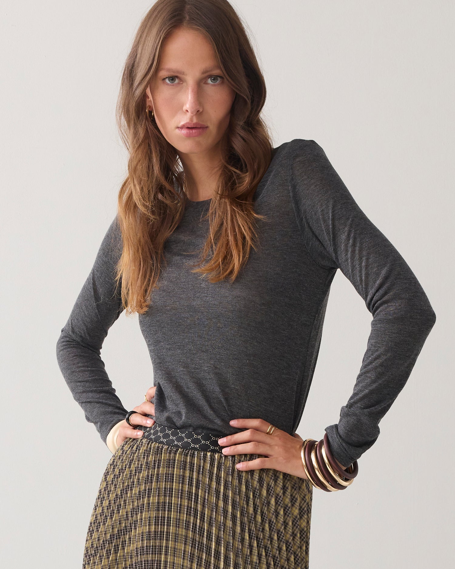 Fitted longsleeve Italiaanse fabric