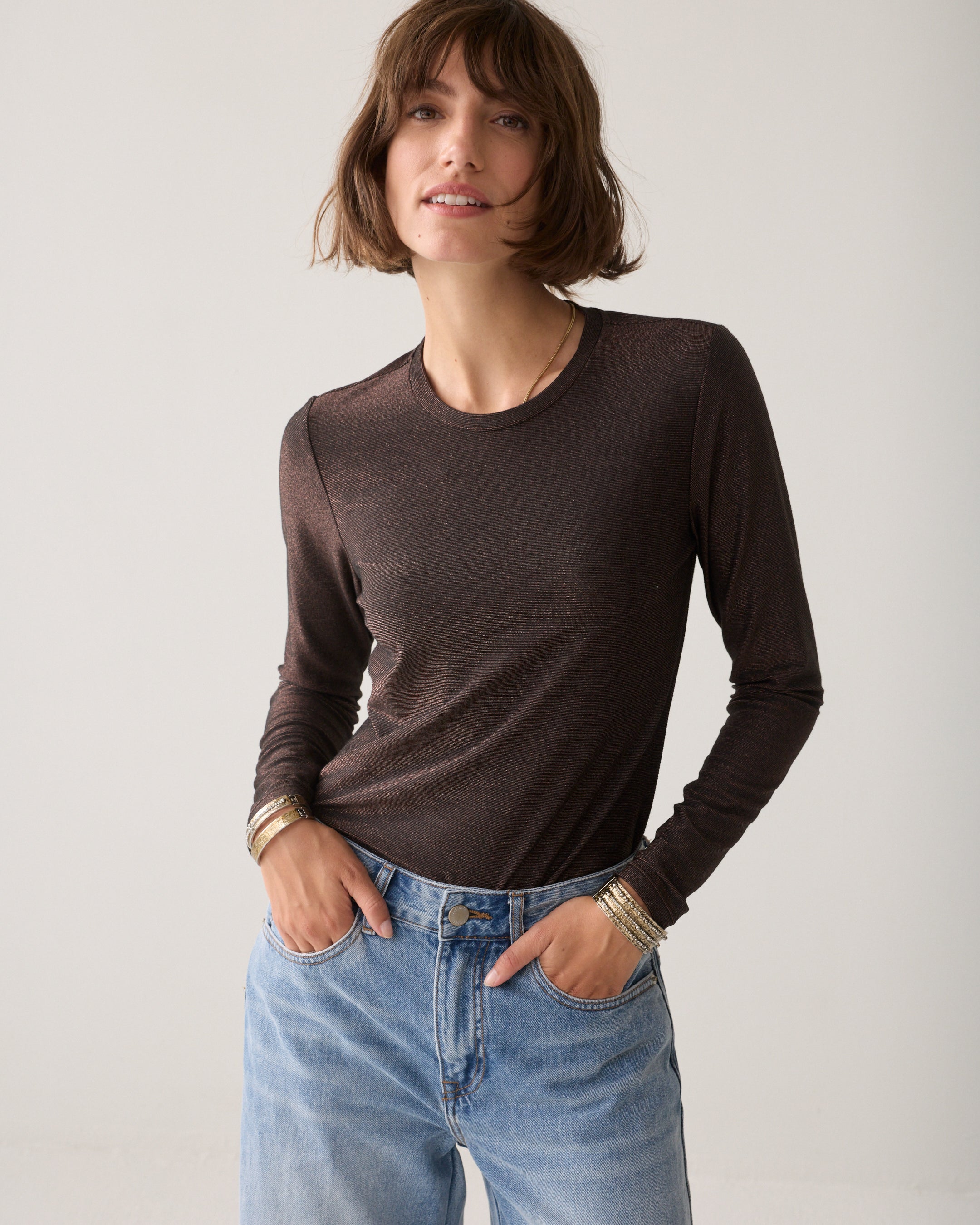 Fitted longsleeve Italiaanse fabric