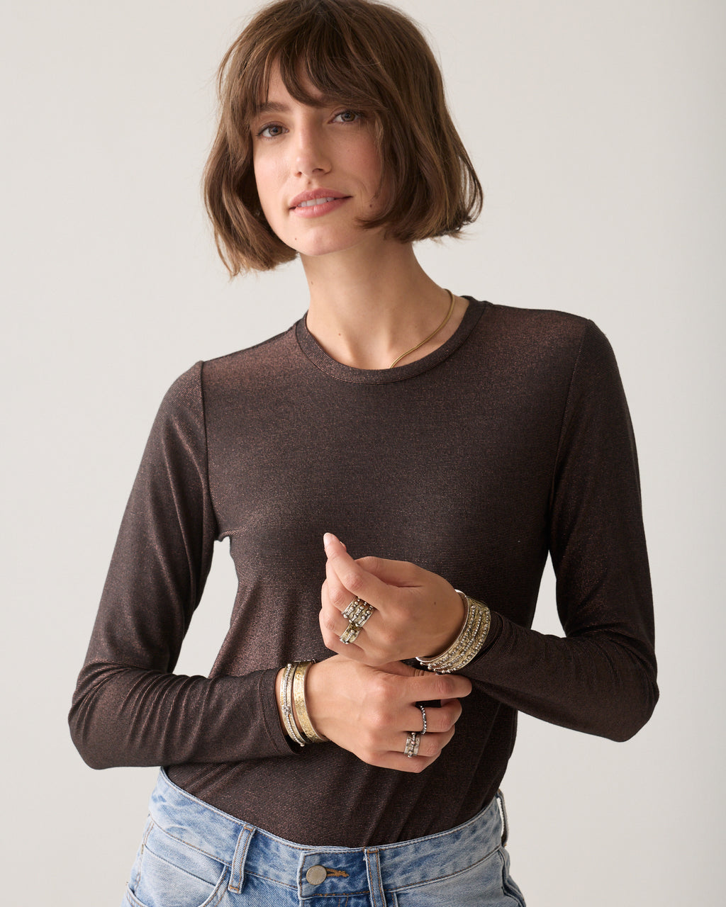 Fitted longsleeve Italiaanse fabric