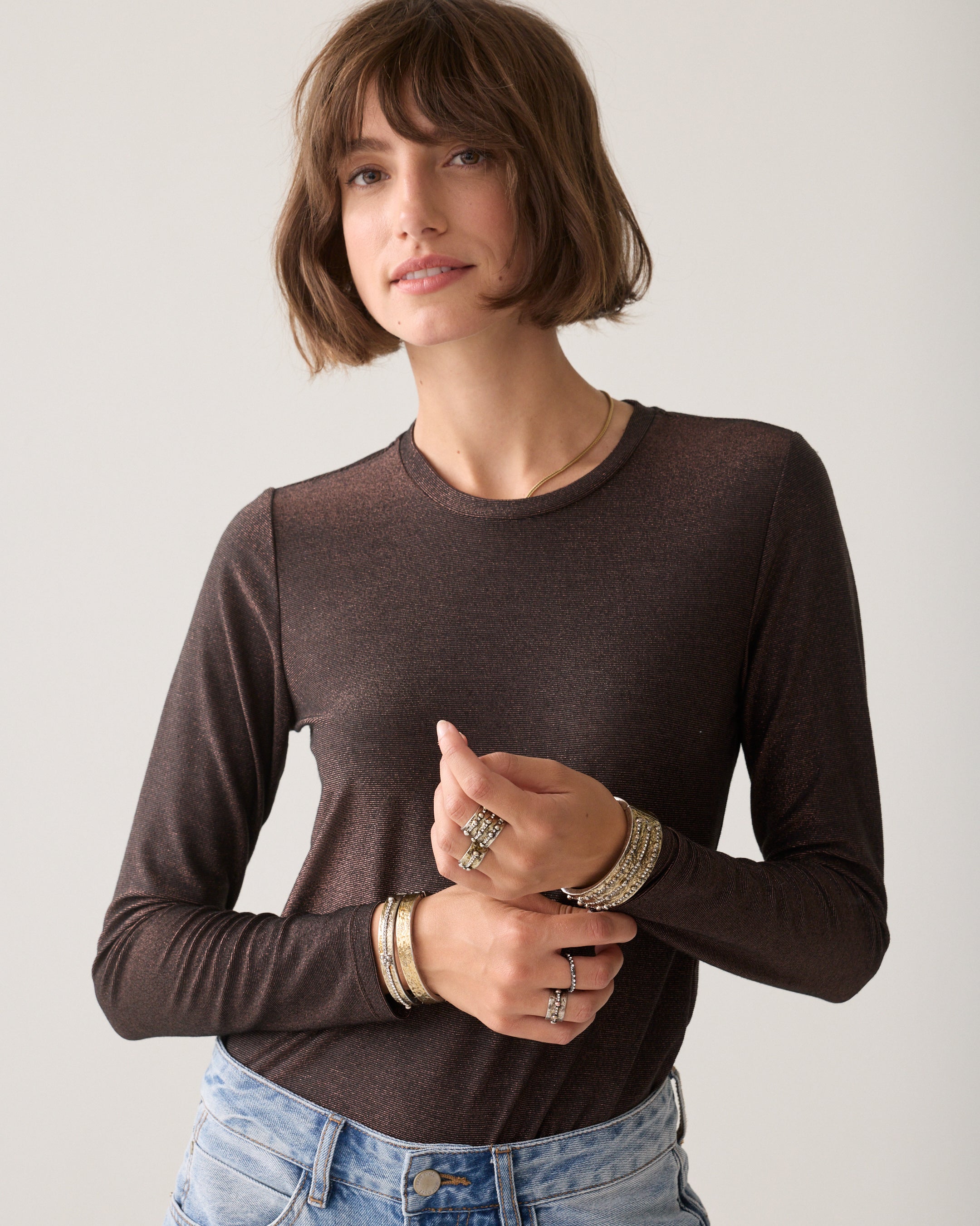 Fitted longsleeve Italiaanse fabric