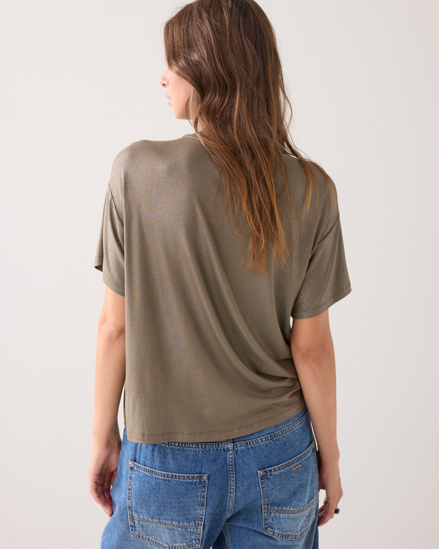 Glimmende jersey top