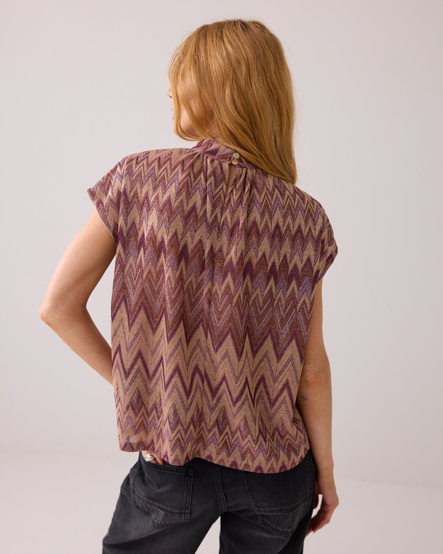 Italian jacquard boxy top