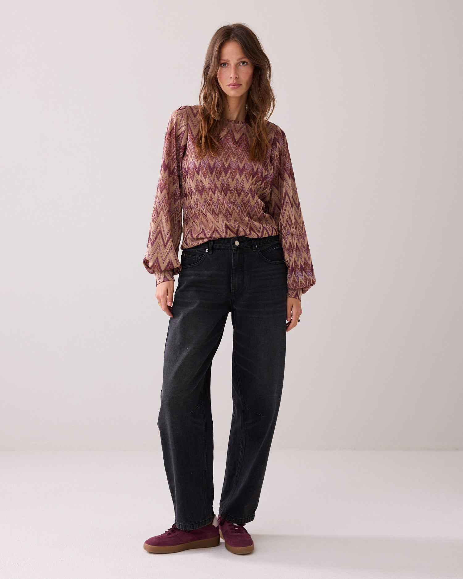 Italian jacquard regular-fit top