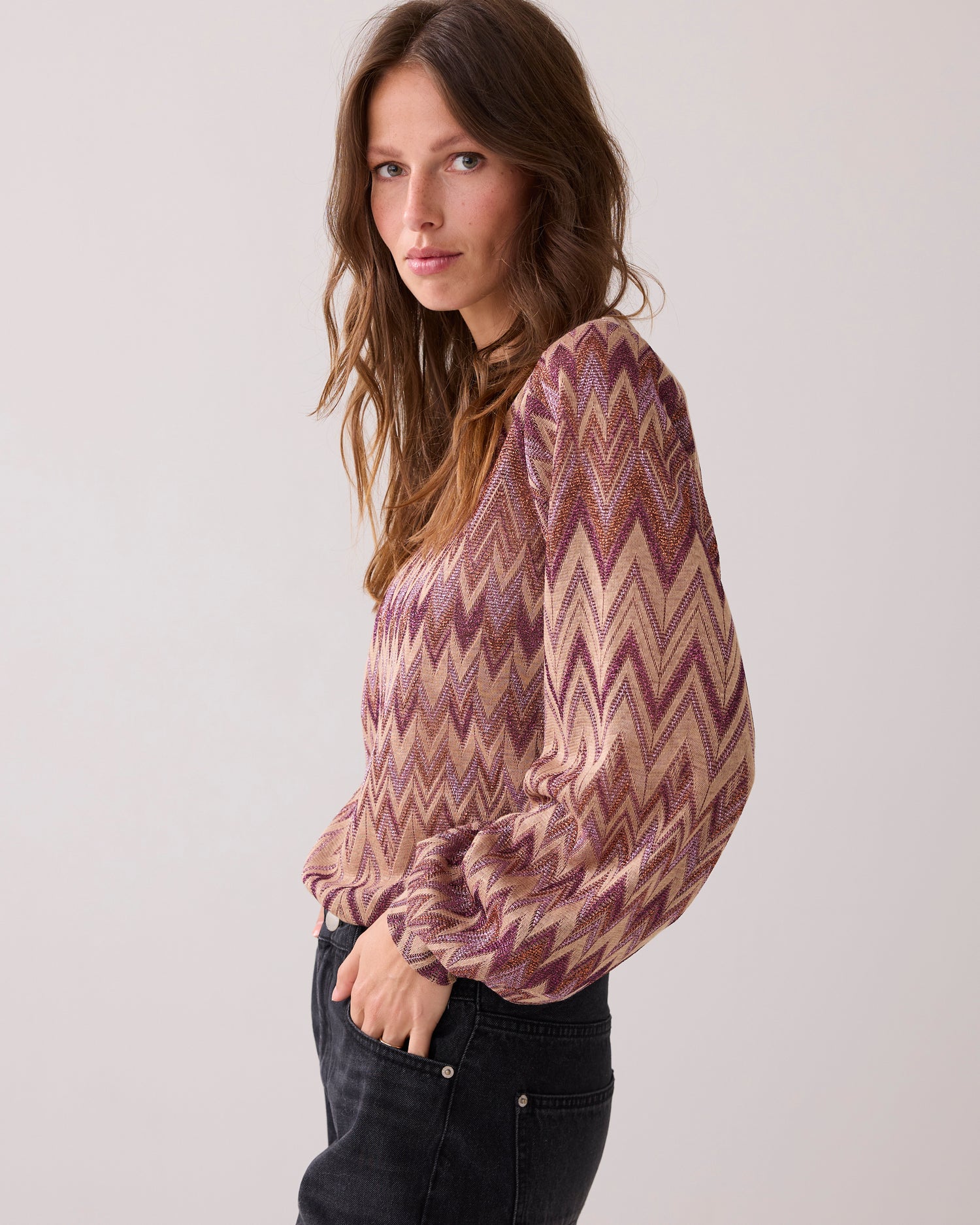 Italian jacquard regular-fit top
