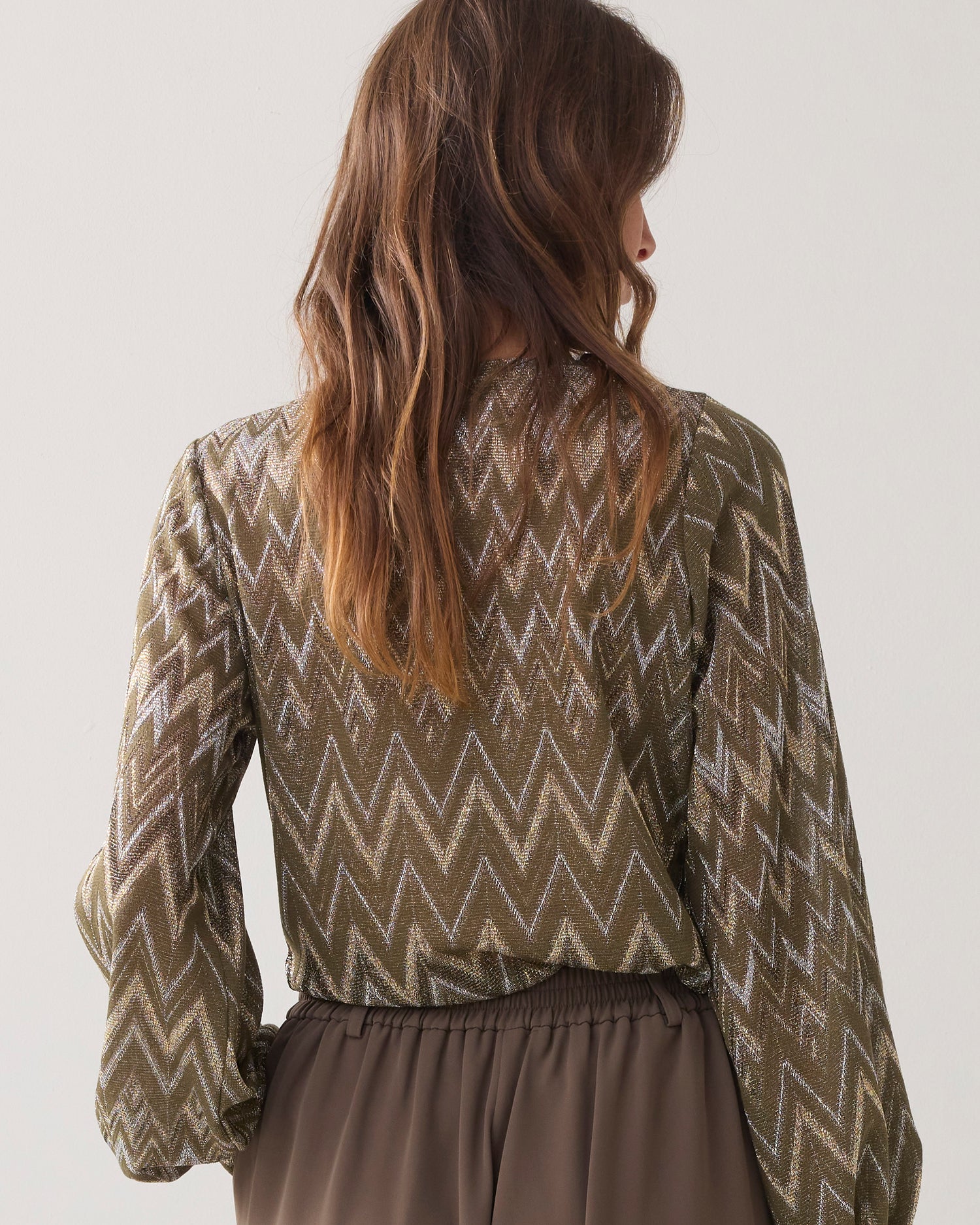 Regular fit top Italiaans jacquard