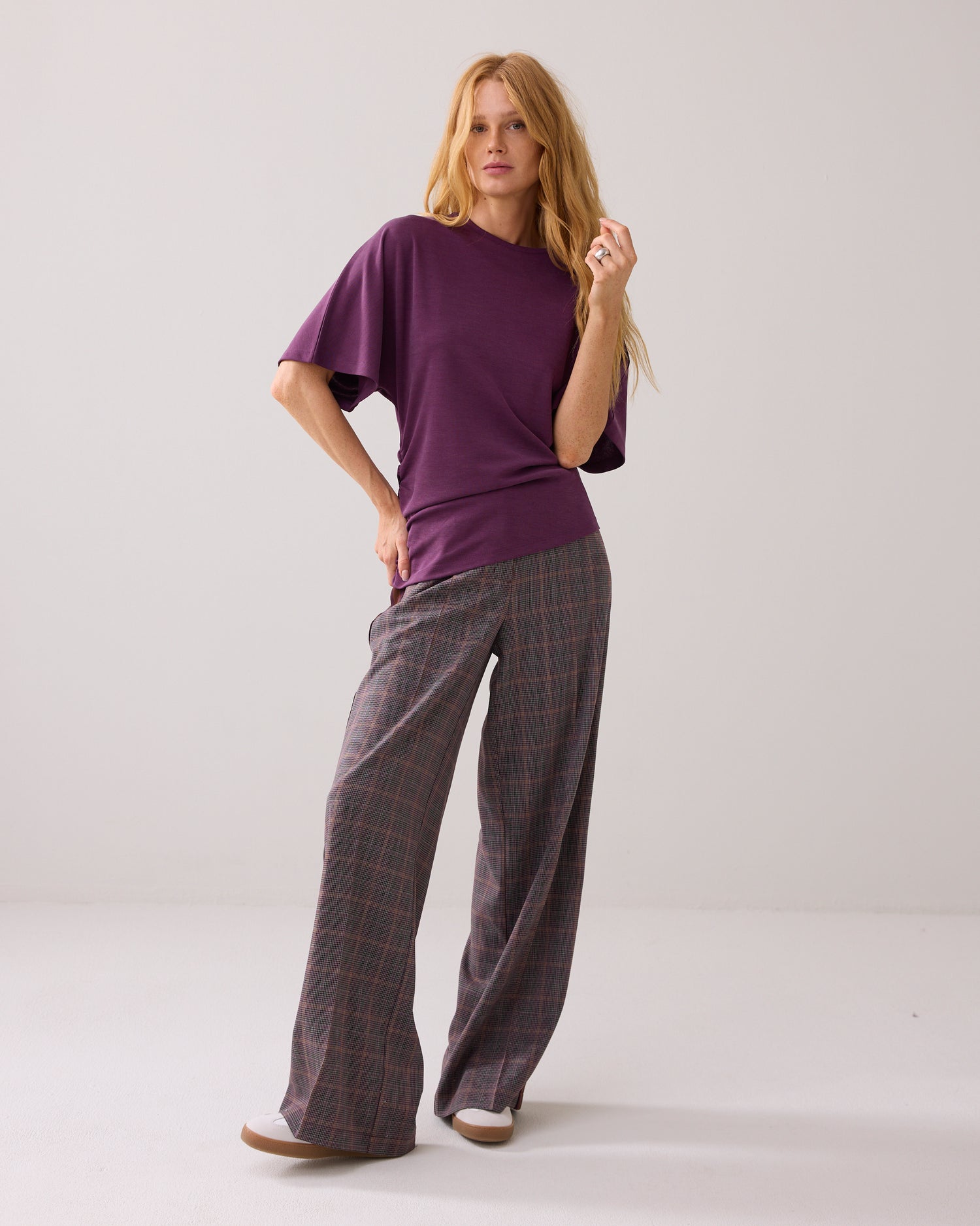 Asymmetrisches Oberteil Washed Modal