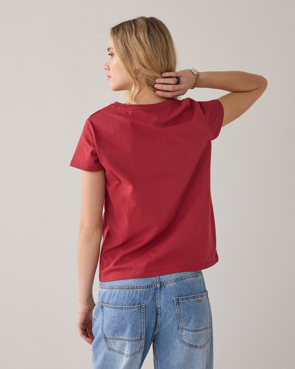 T-shirt met strass logo