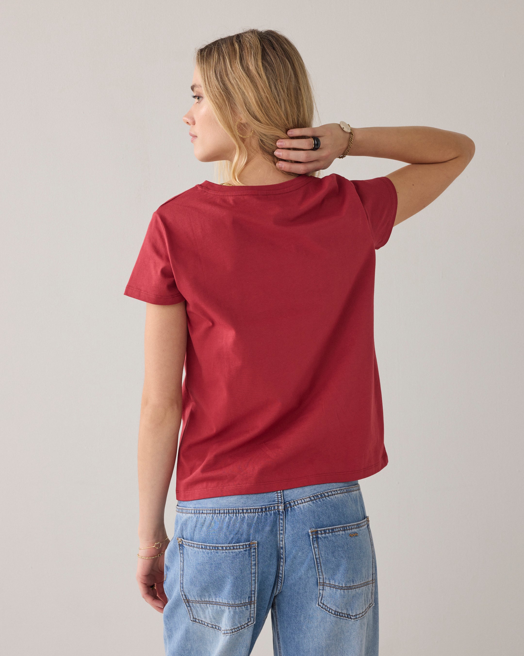 T-shirt met strass logo