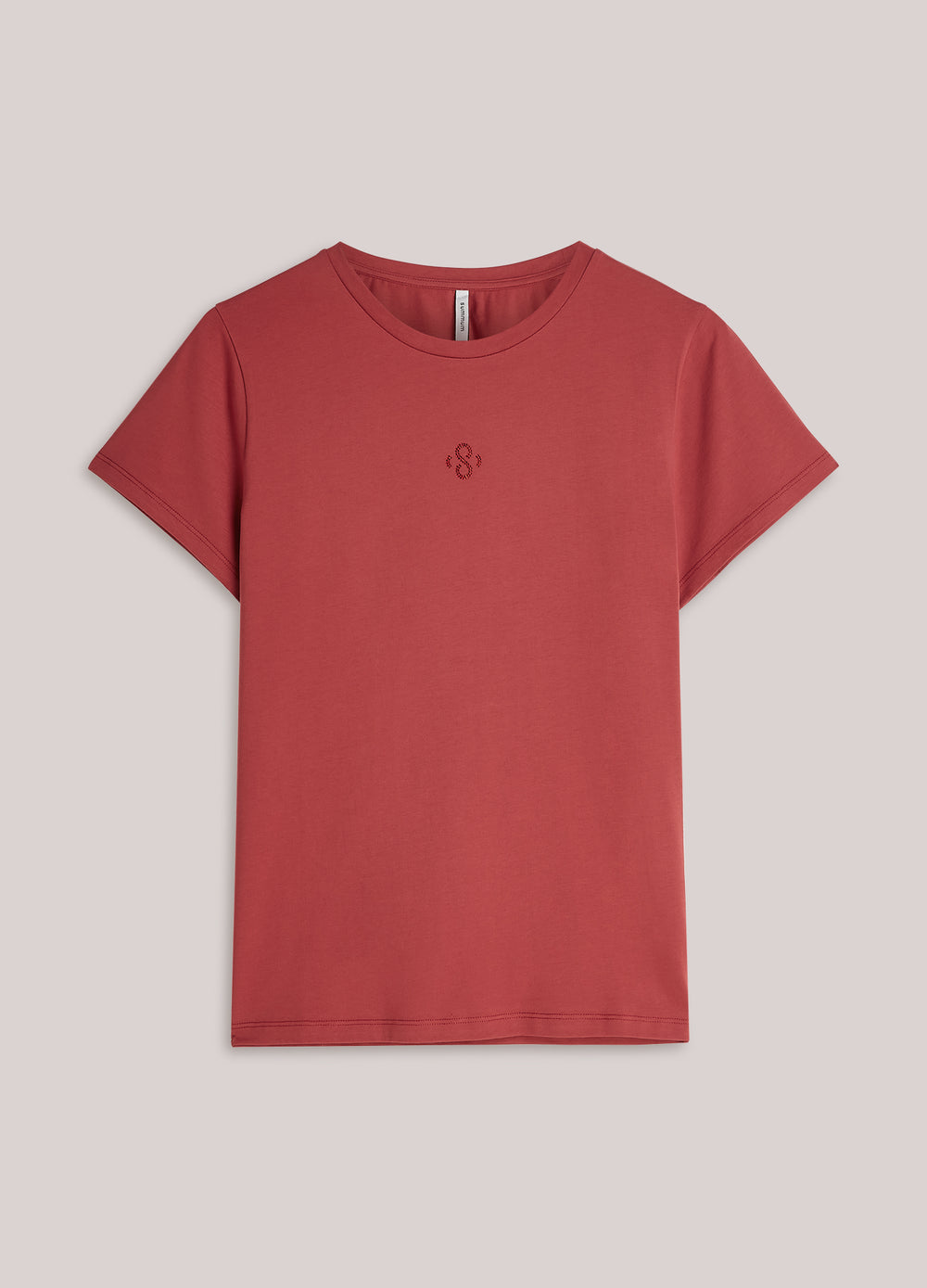 T-shirt met strass logo