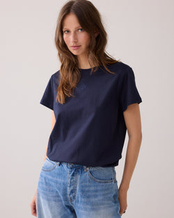 T-shirt met strass logo
