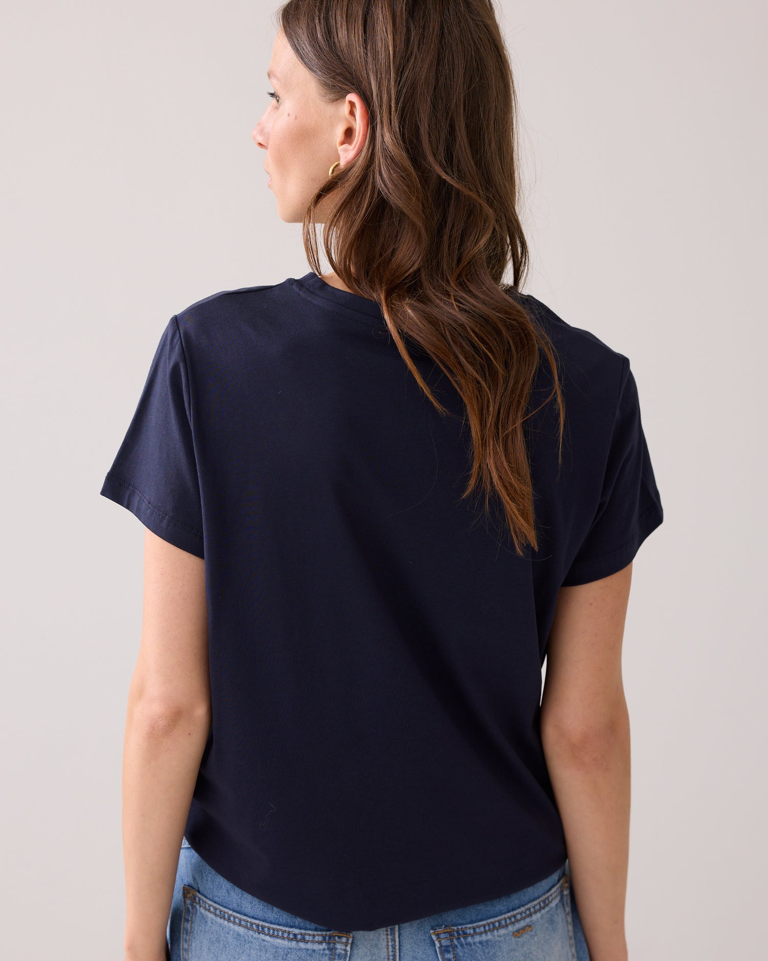 T-Shirt mit Strasslogo